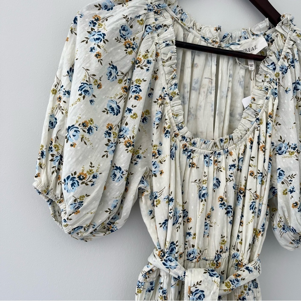 The Great Moonstone Floral Prairie Midi Dress NWT Size M Belted Tiered Cotton - Picture 10 of 11